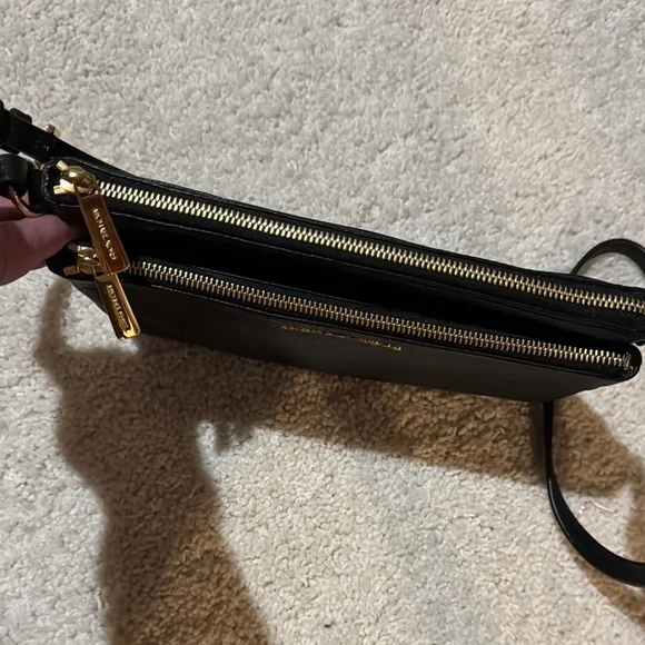 Michael Kors Black Pebbled Leather Crossbody Bag - Picture 3 of 4